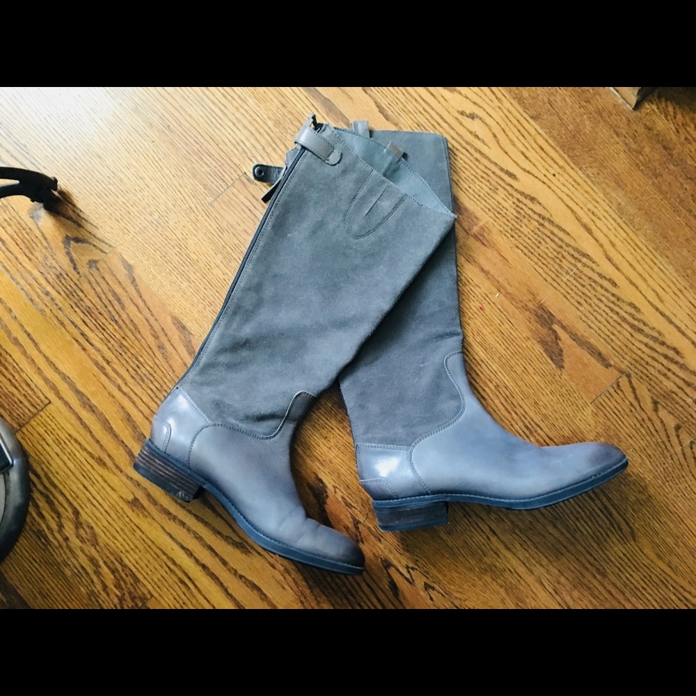 Sam Edelman Gray Ankle Winter Boots with Side Zipper